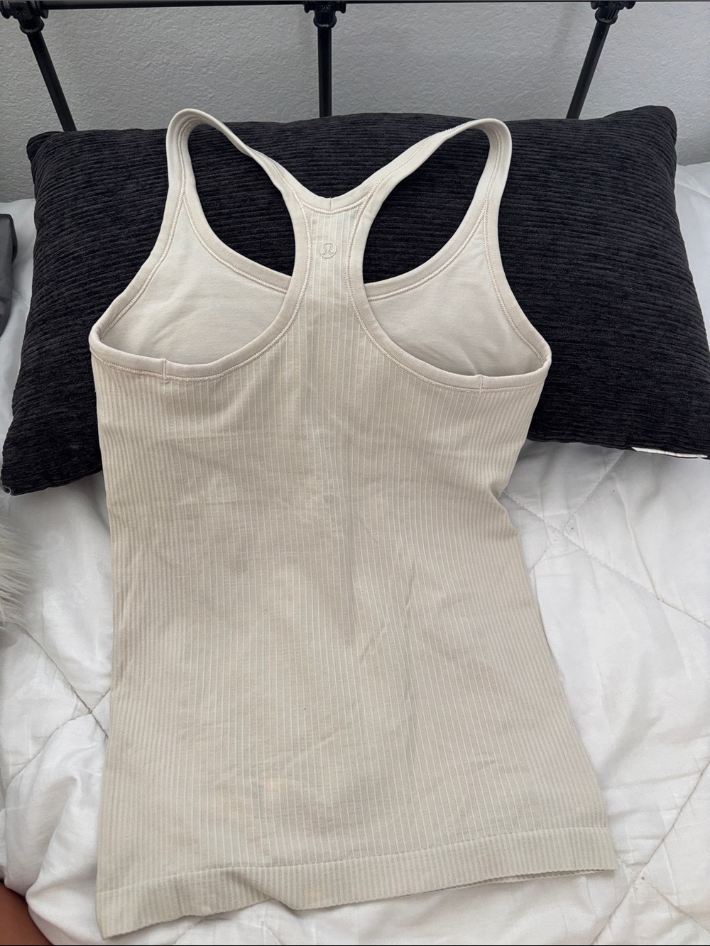 lululemon athletica Ribbed Racerback Tank - Cream - Picture 2 of 3